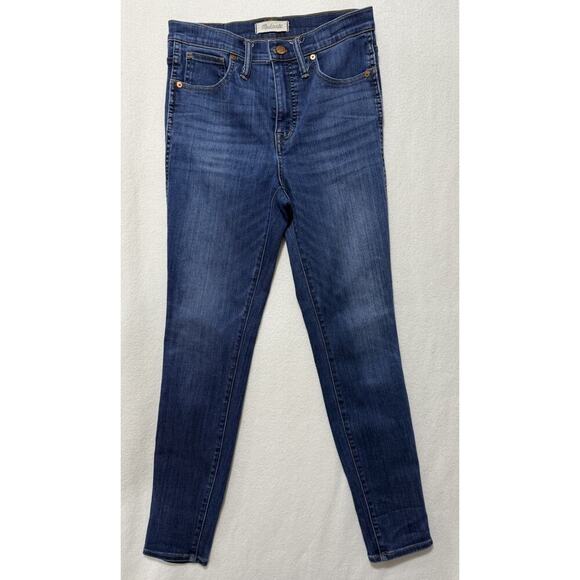 Madewell 10” High Rise Curvy Skinny Jeans Size 27 Medium Wash Stretch Denim - Picture 1 of 9